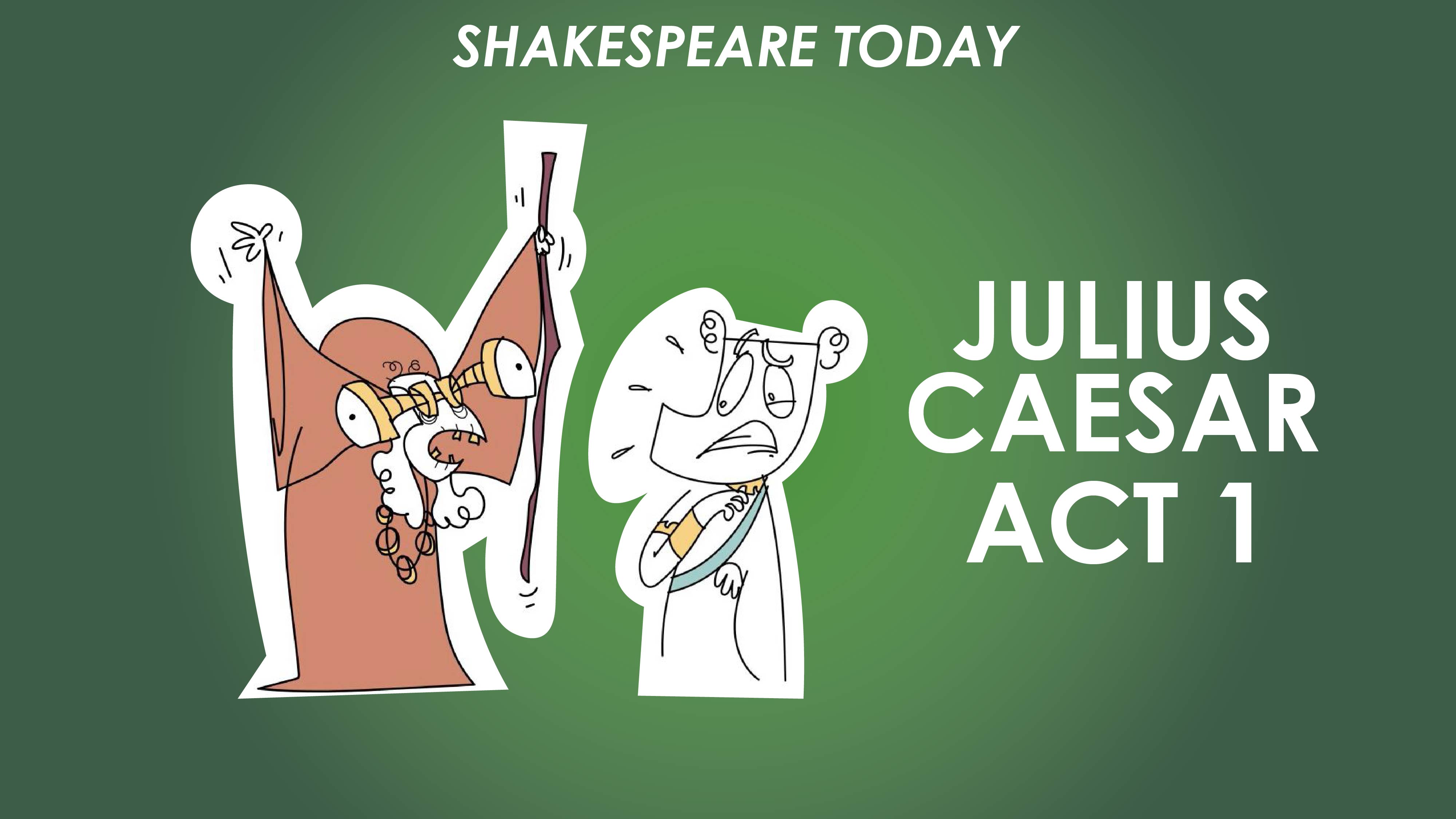 julius caesar act 1 act 2 summary